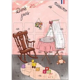 Cadeau avant la naissance Fille compte à rebours calendrier 25 jour...