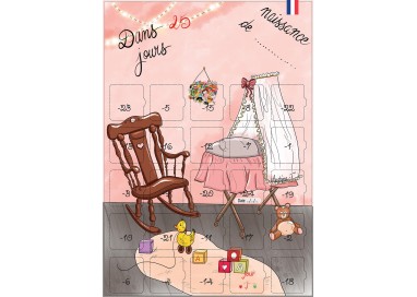 Cadeau avant la naissance Fille compte à rebours calendrier 25 jour...