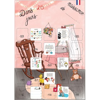 Cadeau avant la naissance Fille compte à rebours calendrier 25 jour...