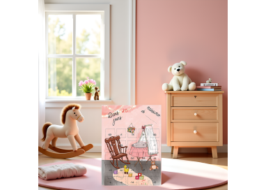 Cadeau avant la naissance Fille compte à rebours calendrier 25 jour...