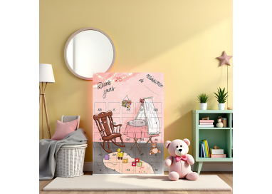Cadeau avant la naissance Fille compte à rebours calendrier 25 jour...