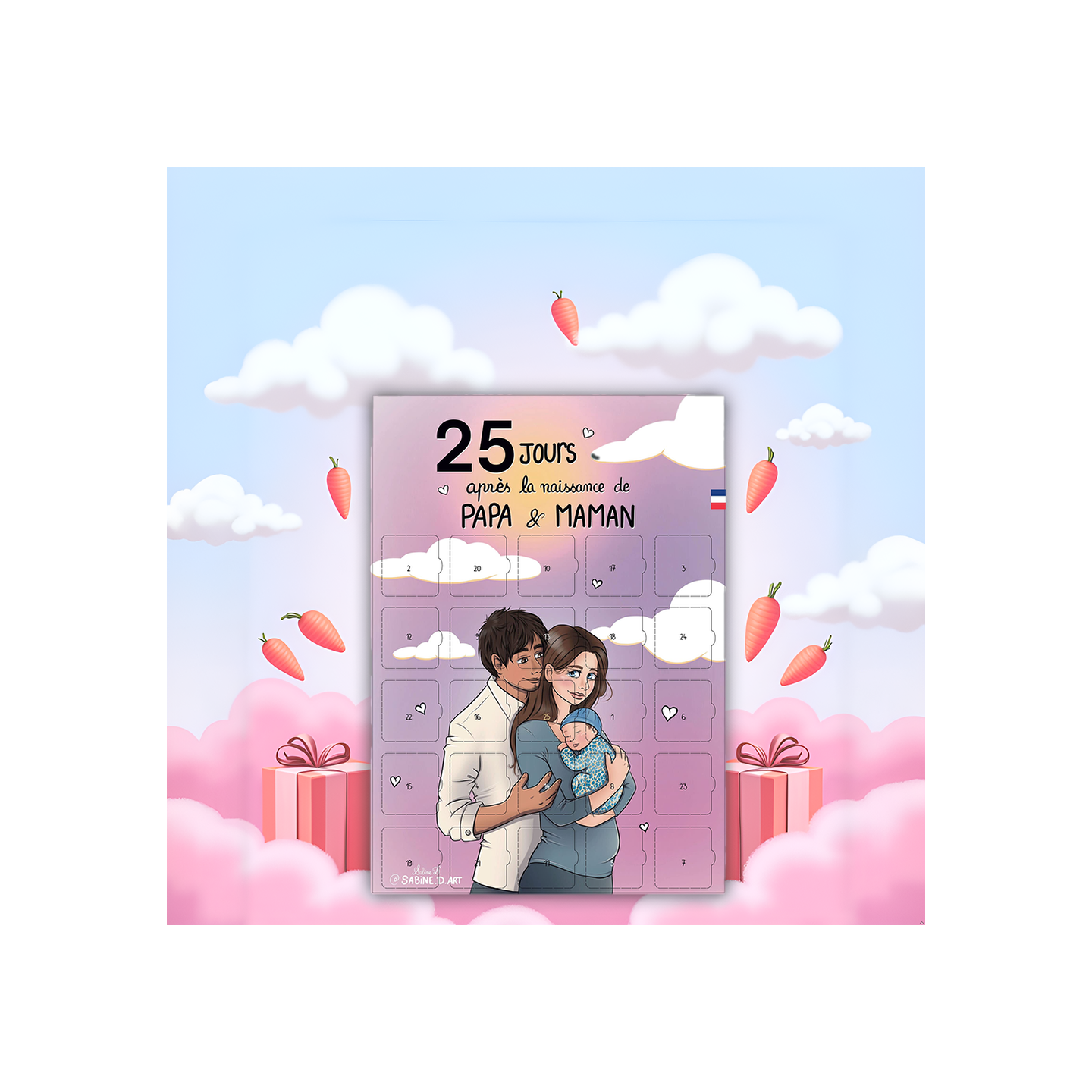 Calendrier de l'après Naissance - 25 jours pour devenir parents