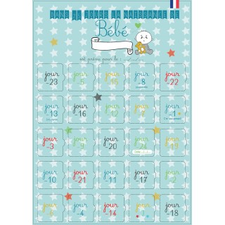 Calendrier de l'avent naissance Garçon ou Fille