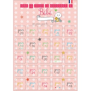 Calendrier de l'avent naissance Garçon ou Fille