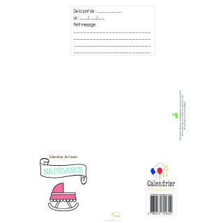 Calendrier de l'avent naissance Garçon ou Fille