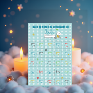 Calendrier de l'avent naissance Garçon ou Fille