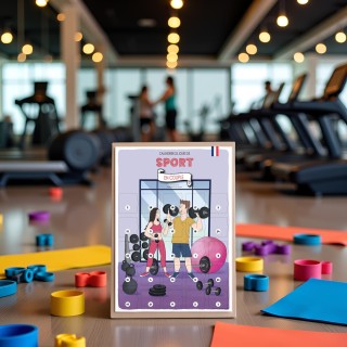 Calendrier de l'avent couple 25 exercices de sport à deux mixte