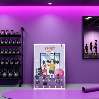 Calendrier de l'avent couple 25 exercices de sport à deux mixte