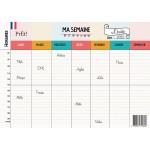 Organisation familiale : Semainier & Emploi du Temps Scolaire A3 mural recto-verso