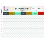 Organisation familiale : Semainier & Emploi du Temps Scolaire A3 mural recto-verso