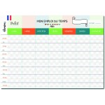Organisation familiale : Semainier & Emploi du Temps Scolaire A3 mural recto-verso