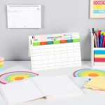 Organisation familiale : Semainier & Emploi du Temps Scolaire A3 mural recto-verso
