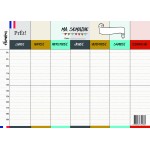 Organisation familiale : Semainier & Emploi du Temps Scolaire A3 mural recto-verso