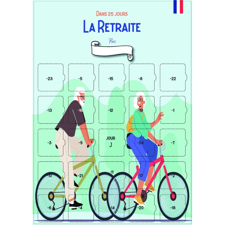 Calendrier de l’Avent Retraite 25 jours – Cadeau original départ en retraite