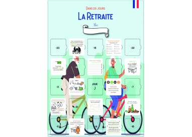 Calendrier de l’Avent Retraite 25 jours – Cadeau original départ en retraite