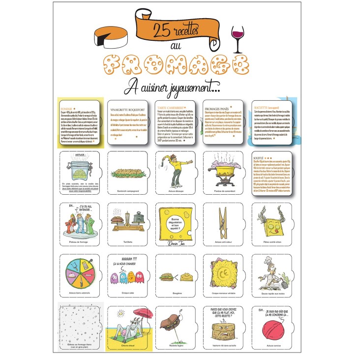Calendrier de l’Avent Fromage | 25 Recettes Gourmandes & Originales | Idée Cadeau Amateur de Fromage