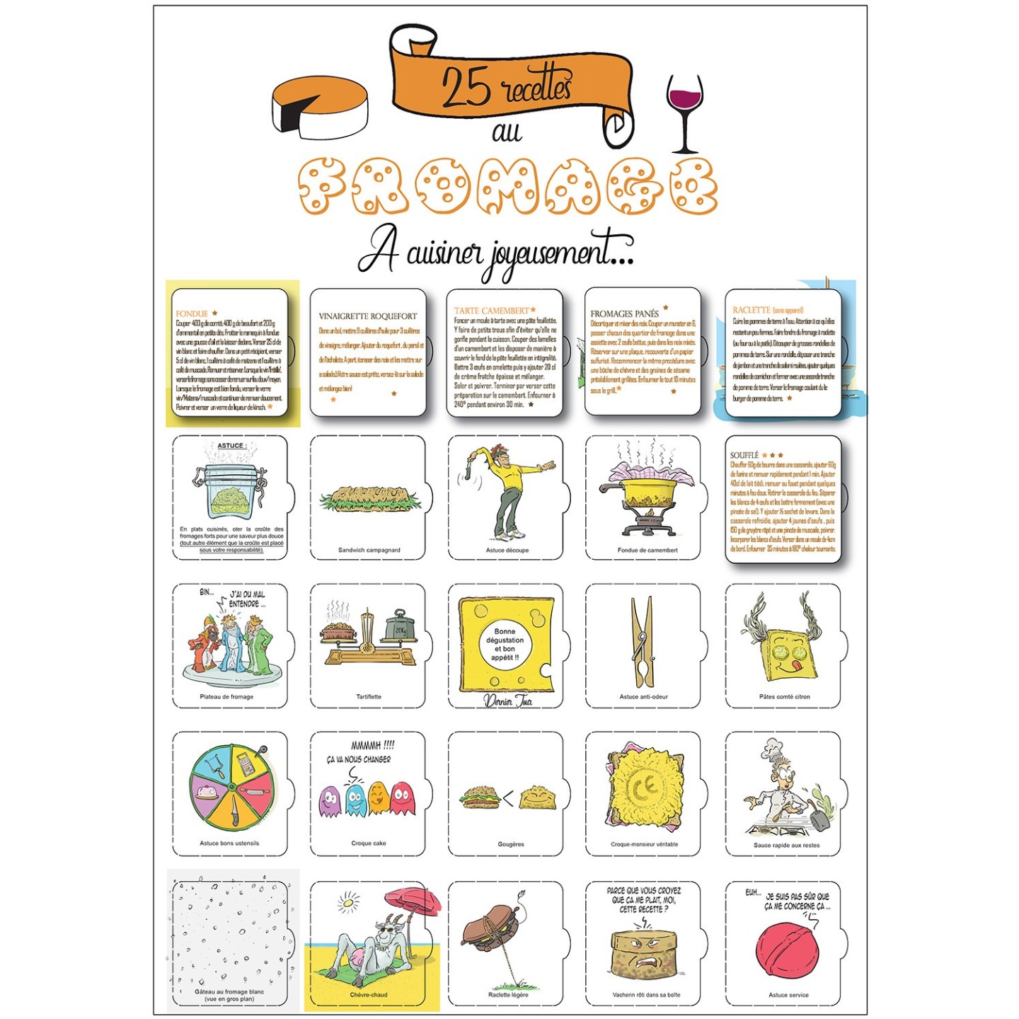 Calendrier de l’Avent Fromage | 25 Recettes Gourmandes & Originales | Idée Cadeau Amateur de Fromage