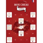 Calendrier de l’Avent ou de l’Après "Mon Chéri" - 25 Bisous Sexy & Romantiques pour Homme - Cadeau Original Couple