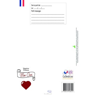 Calendrier de l’Avent ou de l’Après "Mon Chéri" - 25 Bisous Sexy & Romantiques pour Homme - Cadeau Original Couple