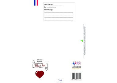 Calendrier de l’Avent ou de l’Après "Mon Chéri" - 25 Bisous Sexy & Romantiques pour Homme - Cadeau Original Couple