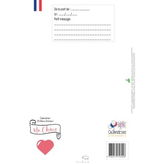 Calendrier "Ma Chérie" — 25 bons d'amour pour femme (A3)