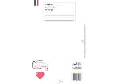 Calendrier "Ma Chérie" — 25 bons d'amour pour femme (A3)