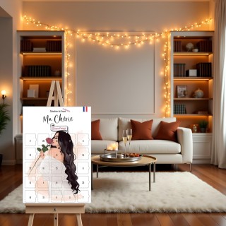 Calendrier "Ma Chérie" — 25 bons d'amour pour femme (A3)