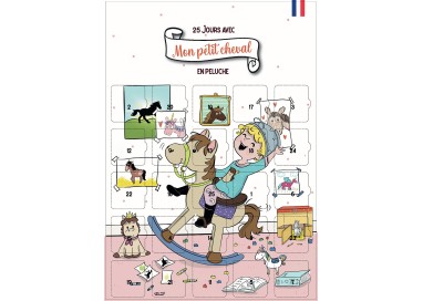 Calendrier enfant Mon petit cheval et moi – Affiche A3 avec chevalet – 25 jeux, astuces et conseils pour chevaux en peluche