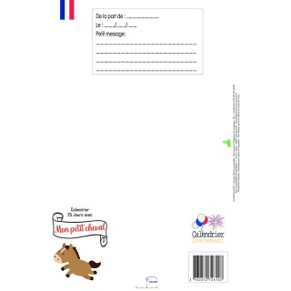 Calendrier enfant Mon petit cheval et moi – Affiche A3 avec chevalet – 25 jeux, astuces et conseils pour chevaux en peluche