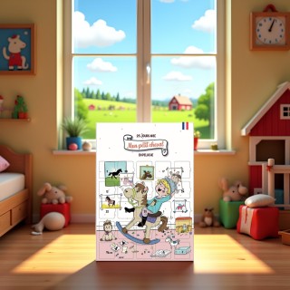 Calendrier enfant Mon petit cheval et moi – Affiche A3 avec chevalet – 25 jeux, astuces et conseils pour chevaux en peluche