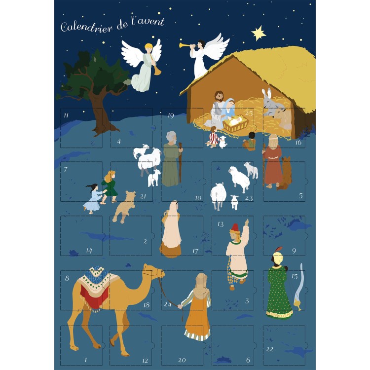 Calendrier De L Avent Noel Traditionnel Creche Calendrier De L Avent Noel Traditionnel Creche
