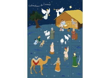 Calendrier de l'avent Noël traditionnel Crèche