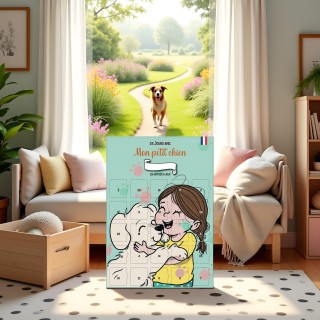 Calendrier "Mon Chien et Moi" – Affiche A3 éducative et ludique