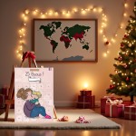 Calendrier “25 Bisous” personnalisable – Affiche A3 enfant avec chevalet – 25 bisous tendres & rigolos – Sans Chocolat
