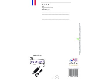Calendrier cadeau Devenir chef cuisinier compte à rebours 25 jours
