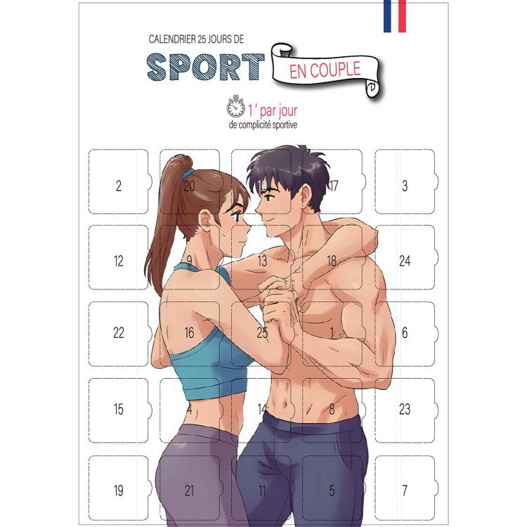 Calendrier Sport en Couple – 25 exercices fitness à deux