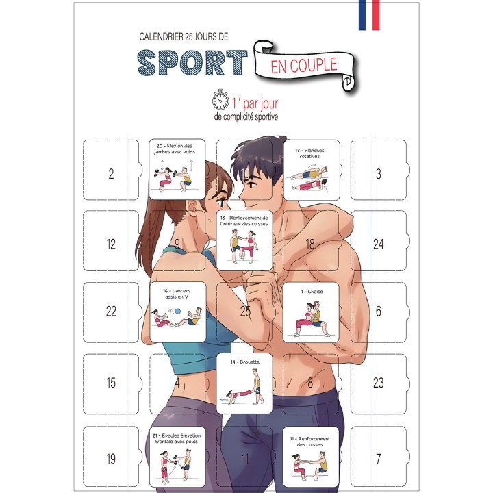 Calendrier Sport en Couple – 25 exercices fitness à deux