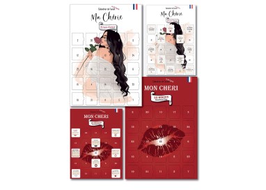 Pack Calendriers Couples – Bisous & Bons d’Amour A3