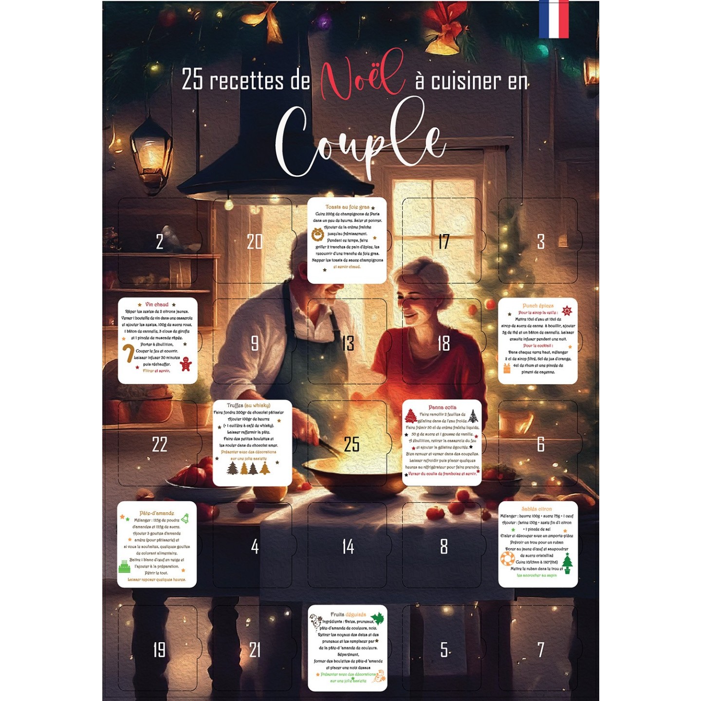 Calendrier de l’Avent Couple – 25 Recettes Gourmandes à Deux