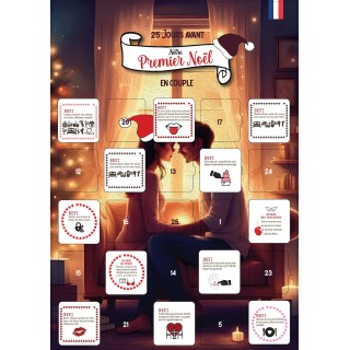 Calendrier de l’Avent Couple Adulte – 25 Jeux & Défis Romantiques et Sexy – Cadeau Homme Femme Noël