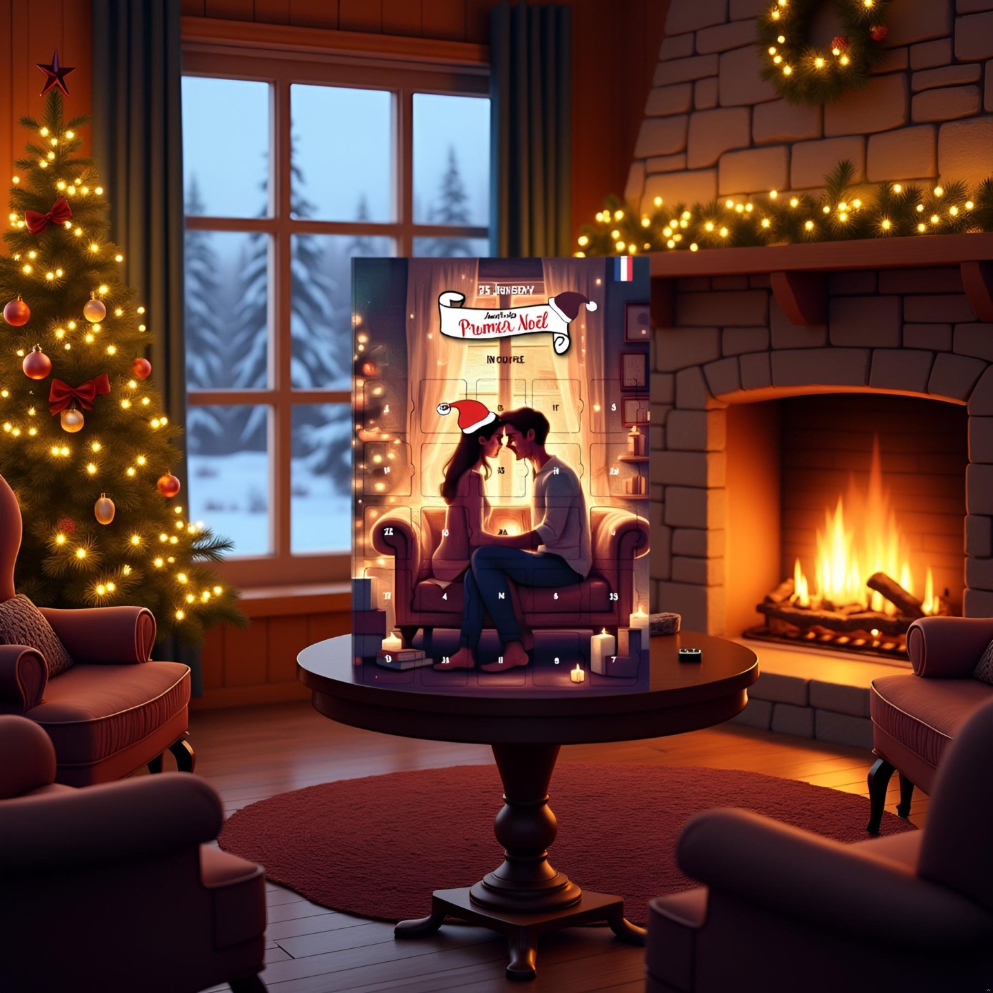 Calendrier de l'avent 1er Noël couple