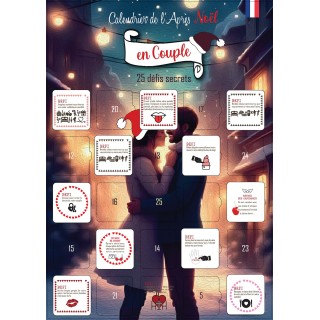 Calendrier Après Noël "25 Défis Secrets" – Idée Cadeau Couple Originale – Jeux Romantiques & Sexy A3