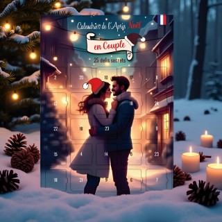 Calendrier Après Noël "25 Défis Secrets" – Idée Cadeau Couple Originale – Jeux Romantiques & Sexy A3