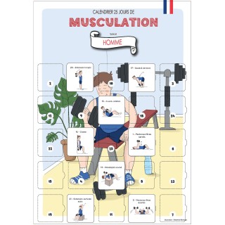 Calendrier de l’Avent Homme - 25 Exercices de Musculation