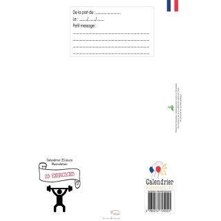 Calendrier de l’Avent Homme - 25 Exercices de Musculation