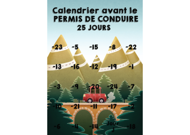 Calendrier Avant Le Permis De Conduire Voiture 25 Jours Cadeau