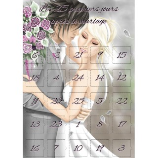 Calendrier compte a rebours avant le mariage 25 jours cadeaux 531