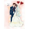 Sticker Mariage couple personnalisable