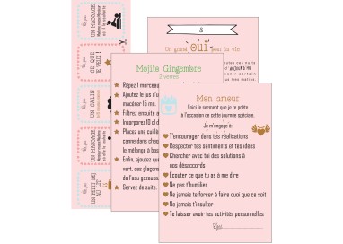 Ensemble 3 Cartes Amour Bons Pour Recette Mojito Gingembre Poeme Se