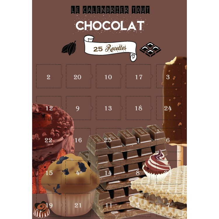 Calendrier de l'avent Chocolat 25 recettes au chocolat